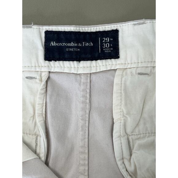 Abercrombie & Fitch Stretch Light Cream Colored Pants Men’s 29Wx30L - Picture 3 of 6